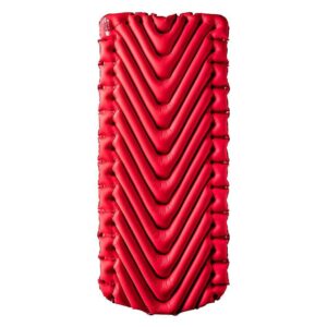 Klymit Insulated Static V Luxe Outdoor Camping Sleeping Pad, Red