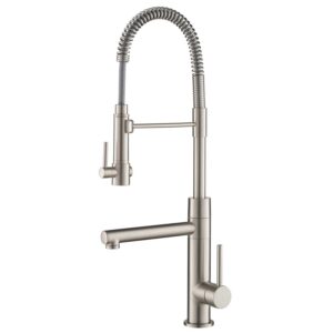 Kraus Artec Pro™ Spot Free Stainless Steel Finish 2-Function Commercial Style Pre-Rinse Kitchen Faucet with Soap Dispenser