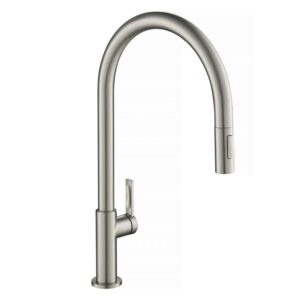 Oletto High-Arc Single Handle Pull-Down Kitchen Faucet in Spot Free Stainless Steel