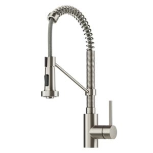 KRAUS Bolden Commercial Style 2-Function Single Handle Pull Down Kitchen Faucet in Spot-Free Stainless Steel