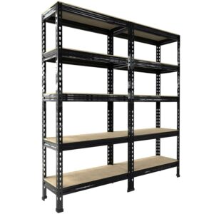 TrumanPick Storage Shelves Garage Metal Storage Shelving Unit Heavy Duty Utility Shelf Rack 28" W x 12" D x 59" H 5 Tire 1325lbs, Black