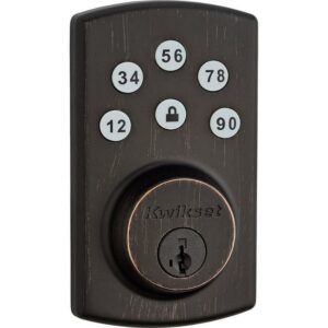 Kwikset 907 Powerbolt2 Electronic Deadbolt - featuring SmartKey, Bronze Metal