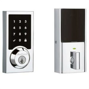 Kwikset 915 Touchscreen Contemporary Electronic Deadbolt featuring SmartKey Security™ in Polished ChromE