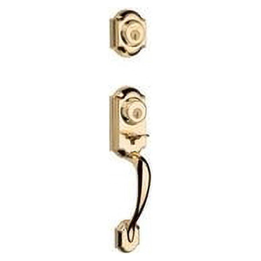 Kwikset 95530-017 Polished Brass Montara Two-Point Locking Single Cylinder Handleset With Juno Knob - Image 3
