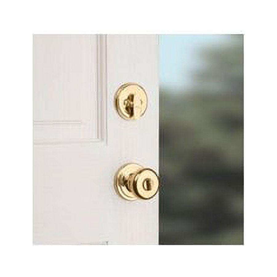 Kwikset 95530-017 Polished Brass Montara Two-Point Locking Single Cylinder Handleset With Juno Knob - Image 6