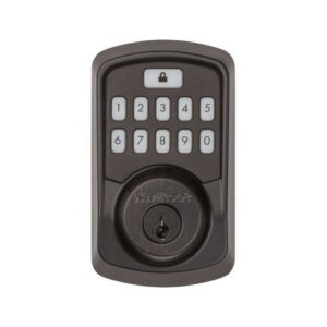 Kwikset Aura Bluetooth Smart Deadbolt Hardware Lock with Smartkey Venetian Bronze