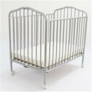 LA Baby Mini/Portable/Compact Crib, Pewter