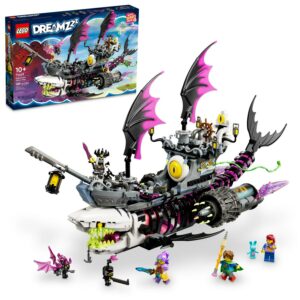 LEGO DREAMZzz Nightmare Shark Ship 71469, Construct the Building Toy Set as a Flying Pirate Ship or a Monster Truck, Includes 4 Minifigures, Shark Toy, Gift for Tweens and Kids Ages 10 and Up