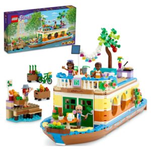 LEGO Friends Canal Houseboat 41702 Building Kit; Comes with 4 Mini-Dolls Including Mia and 1 Animal Toy; Birthday Gift for Kids Aged 7+ (737 Pieces)