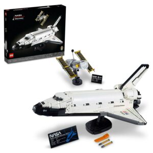 LEGO Icons NASA Space Shuttle Discovery Building Sets for Adults - Model Kits for Bookshelf or Office Decor, Ages 18+ Years - Gifts for Men & Women - 10283