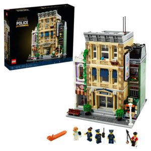 LEGO Icons Police Station 10278 Large Construction Set, Collectible Model Kits for Adults to Build, Modular Buildings Collection