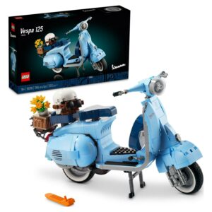LEGO Icons Vespa 125 Model Building Kit - Vintage Italian Scooter DIY Craft Kit for Adults, Ages 18+ - Gift for Christmas - Includes Kickstand for Easy Display - 10298