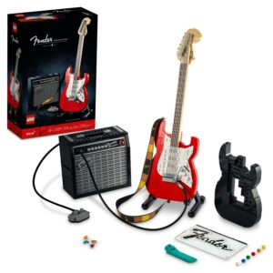 LEGO Ideas Fender Stratocaster 21329 DIY Guitar Model Building Set with 65 Princeton Reverb Amplifier & Accessories, Great Birthday Gift