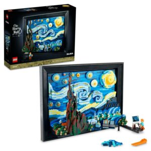 LEGO Ideas Vincent Van Gogh The Starry Night - 3D Puzzle Building Set for Adults, Ages 18+ - Beautifully Detailed Home Wall Art Decor - Unique Gift Idea for Art Fans - 21333