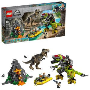 LEGO Jurassic World T. rex vs Dino-Mech Battle 75938 Dinosaur Building Toy (716 Pieces)