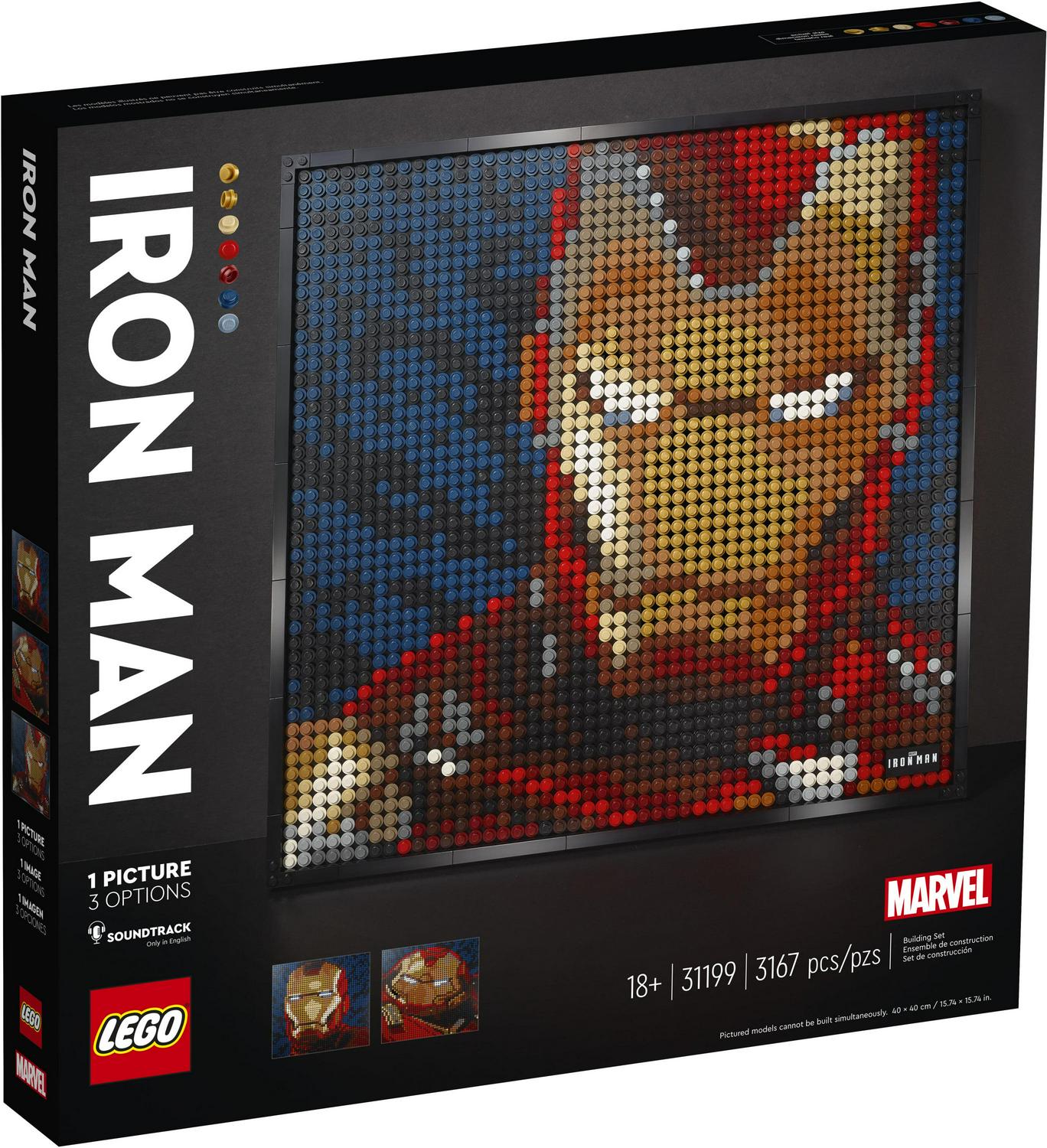 LEGO Art Marvel Studios Iron Man 31199 Building Kit for Adults; A Creative Wall Art Set Featuring Iron Man That Makes an Awesome Gift (3,167 Pieces) - Image 7