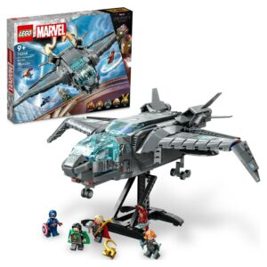 LEGO Marvel The Avengers Quinjet 76248, Spaceship Building Toy Set with Thor, Iron Man, Black Widow, Loki and Captain America Super Heroes Minifigures, Infinity Saga