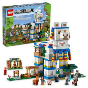 LEGO Minecraft The Llama Village, Farm House Toy Building Set 21188, Kids Can Create a Minecraft Village with 6 Customizable Buildings and Minifigures, Minecraft Gift Idea for Kids, Boys & Girls