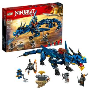 LEGO NINJAGO Masters of Spinjitzu: Stormbringer 70652 Ninja Toy Building Kit with Blue Dragon Model for Kids, Best Playset Gift for Boys (493 Piece)