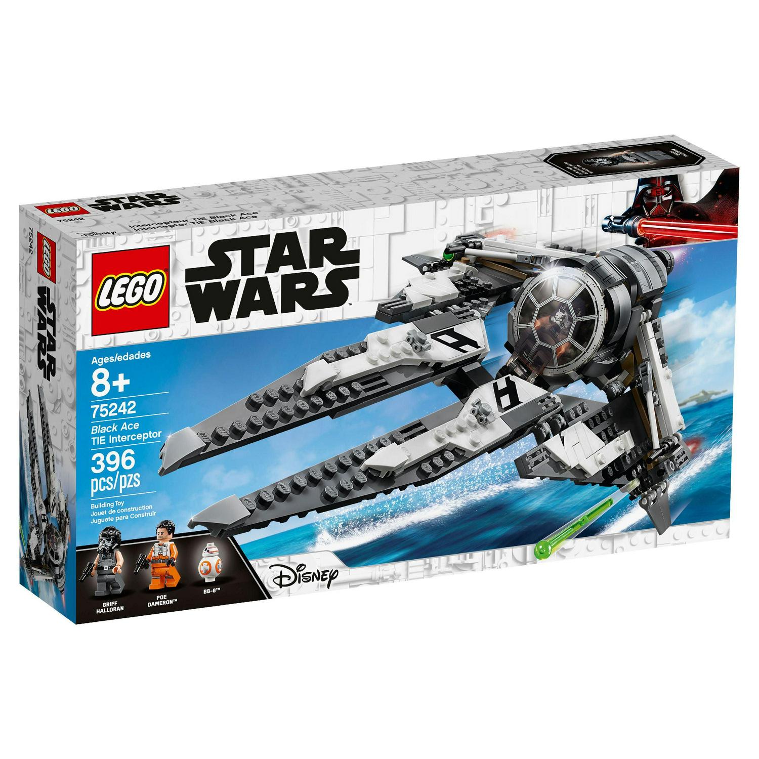 LEGO Star Wars Black Ace TIE Interceptor 75242 TIE Fighter Building Set - Image 4