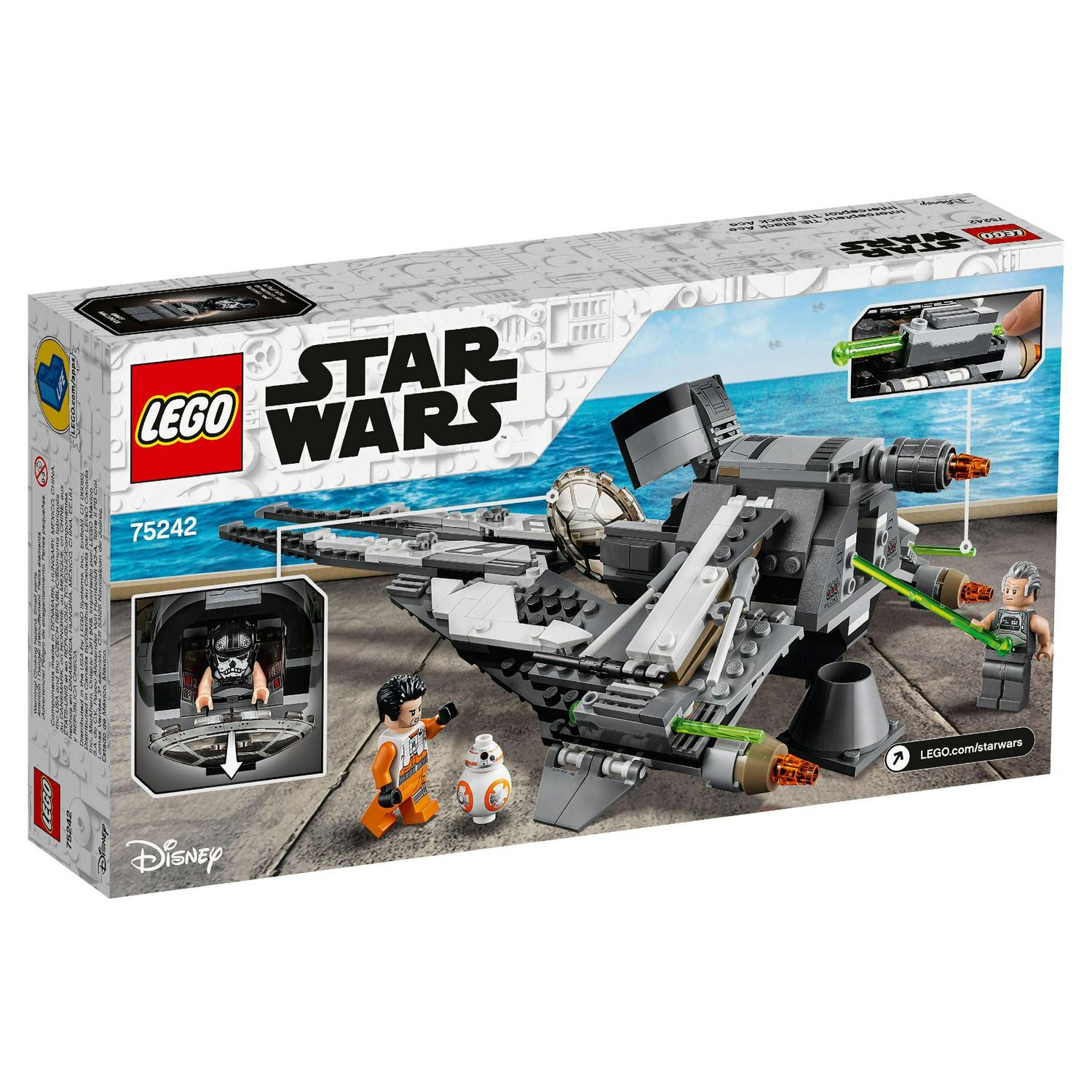 LEGO Star Wars Black Ace TIE Interceptor 75242 TIE Fighter Building Set - Image 5