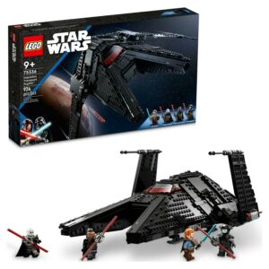 LEGO Star Wars Inquisitor Transport Scythe 75336 Buildable Toy Starship, Obi-Wan Kenobi Set, Ben Kenobi Minifigure with Blue and Double-Bladed Red Lightsabers