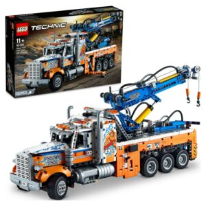 LEGO Technic Heavy-Duty Tow Truck 42128 with Crane Toy Model Building Set, Engineering for Kids Series