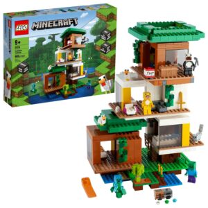 LEGO Minecraft The Modern Treehouse 21174 Giant Treehouse Building Kit Playset (909 Pieces)