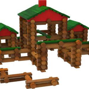 LINCOLN LOGS Classic Farmhouse - 268 All Wood Parts - Ages 3 and up