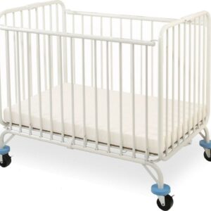 LA Baby Deluxe Holiday Mini/Portable Folding Metal Crib