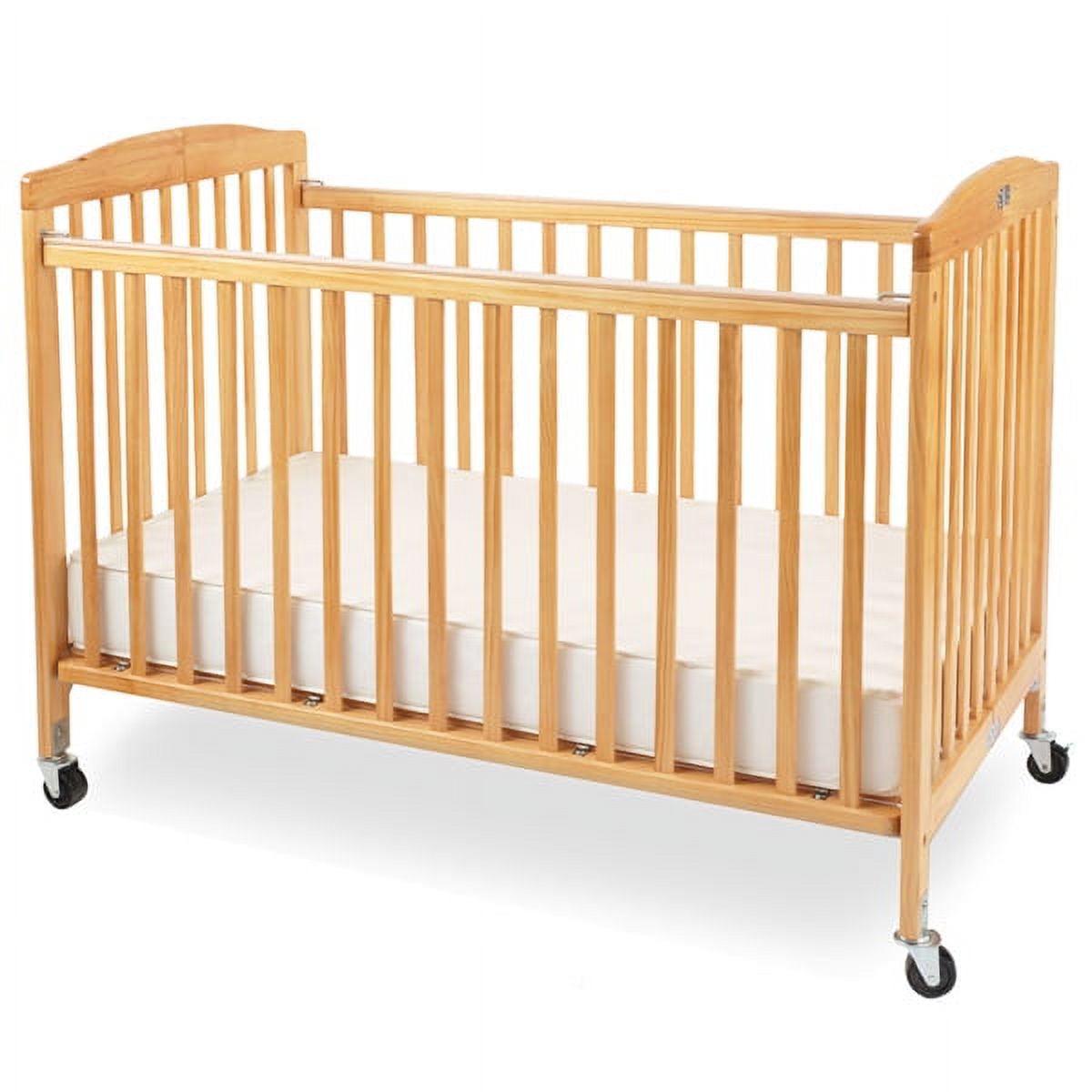 L.A. Baby Full Size Wood Folding Crib, Natural