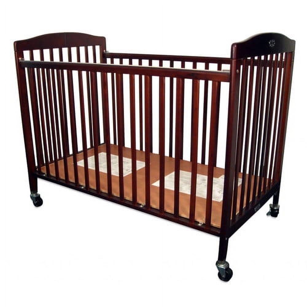 L.A. Baby Full Size Wood Folding Crib, Natural - Image 5