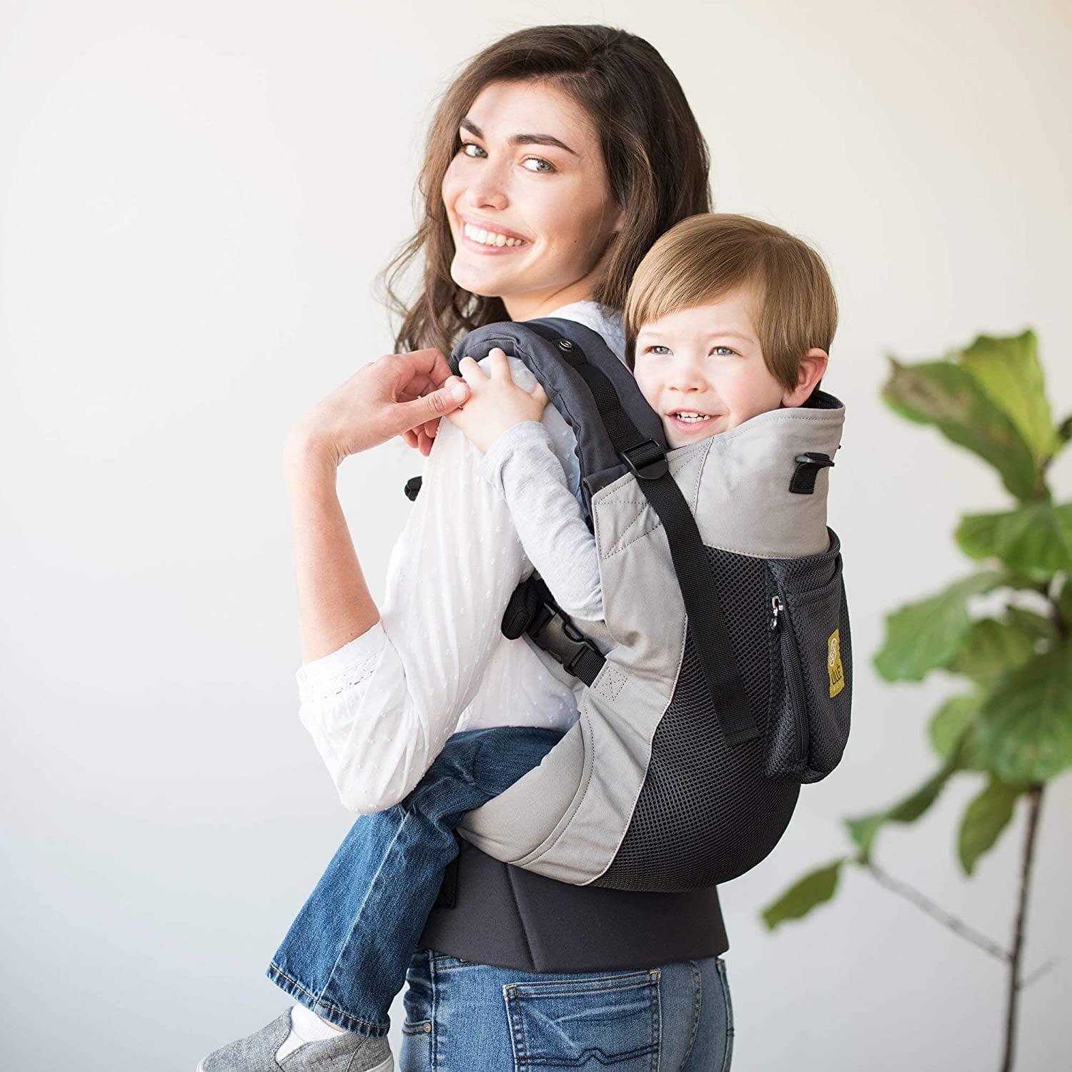 L LL baby 3-in-1 Ergonomic CarryOn Airflow - Toddler Carrier - with Lumbar Support & Breathable Mesh - for Children lbs - for Hiking, Travel and Everyday Family Events - Charcoal/Silver Charcoal Silver - Image 6