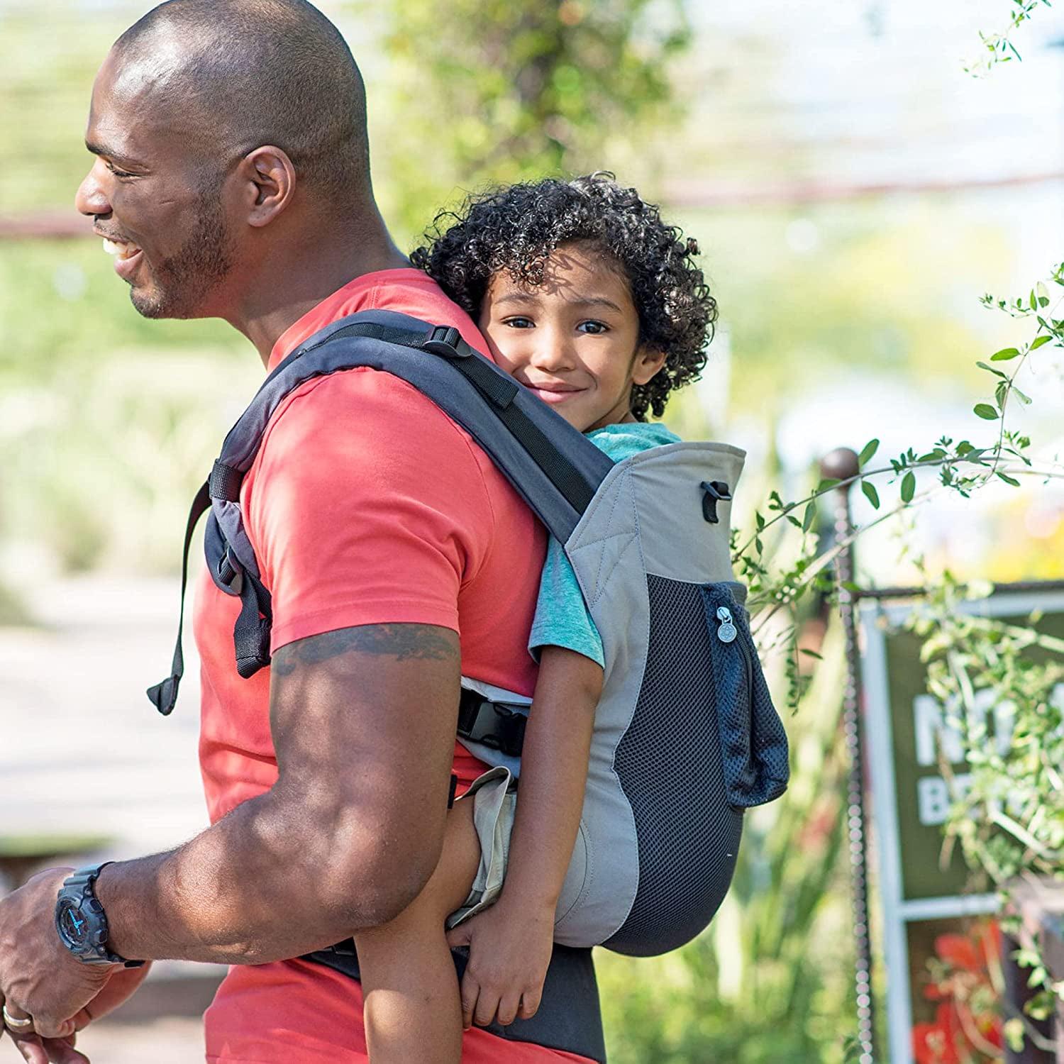 L LL baby 3-in-1 Ergonomic CarryOn Airflow - Toddler Carrier - with Lumbar Support & Breathable Mesh - for Children lbs - for Hiking, Travel and Everyday Family Events - Charcoal/Silver Charcoal Silver - Image 5