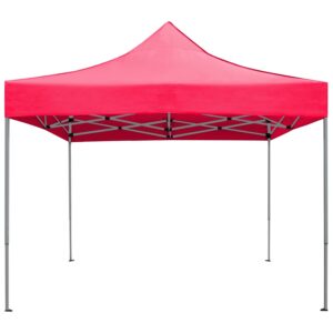 Lacoo 10' x 10' Pop-up Canopy with Straight Legs Wedding Party Tent Folding Gazebo Beach Canopy with Carry Bag,Red