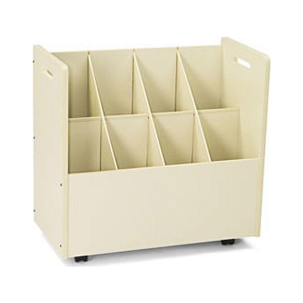 Laminate Mobile Roll Files 8 Compartments, 30.13w x 15.75d x 29.25h, Putty - Image 2