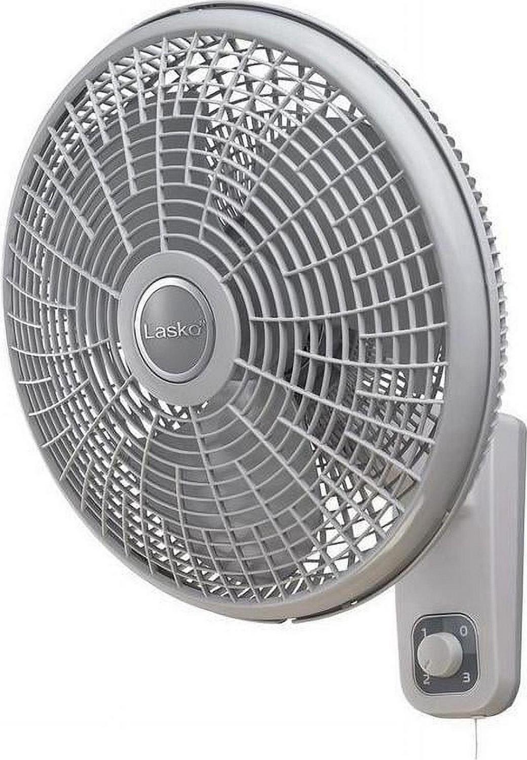 Lasko 16” 3-speed Oscillating Wall-Mount Fan, White, M16900, New - Image 6