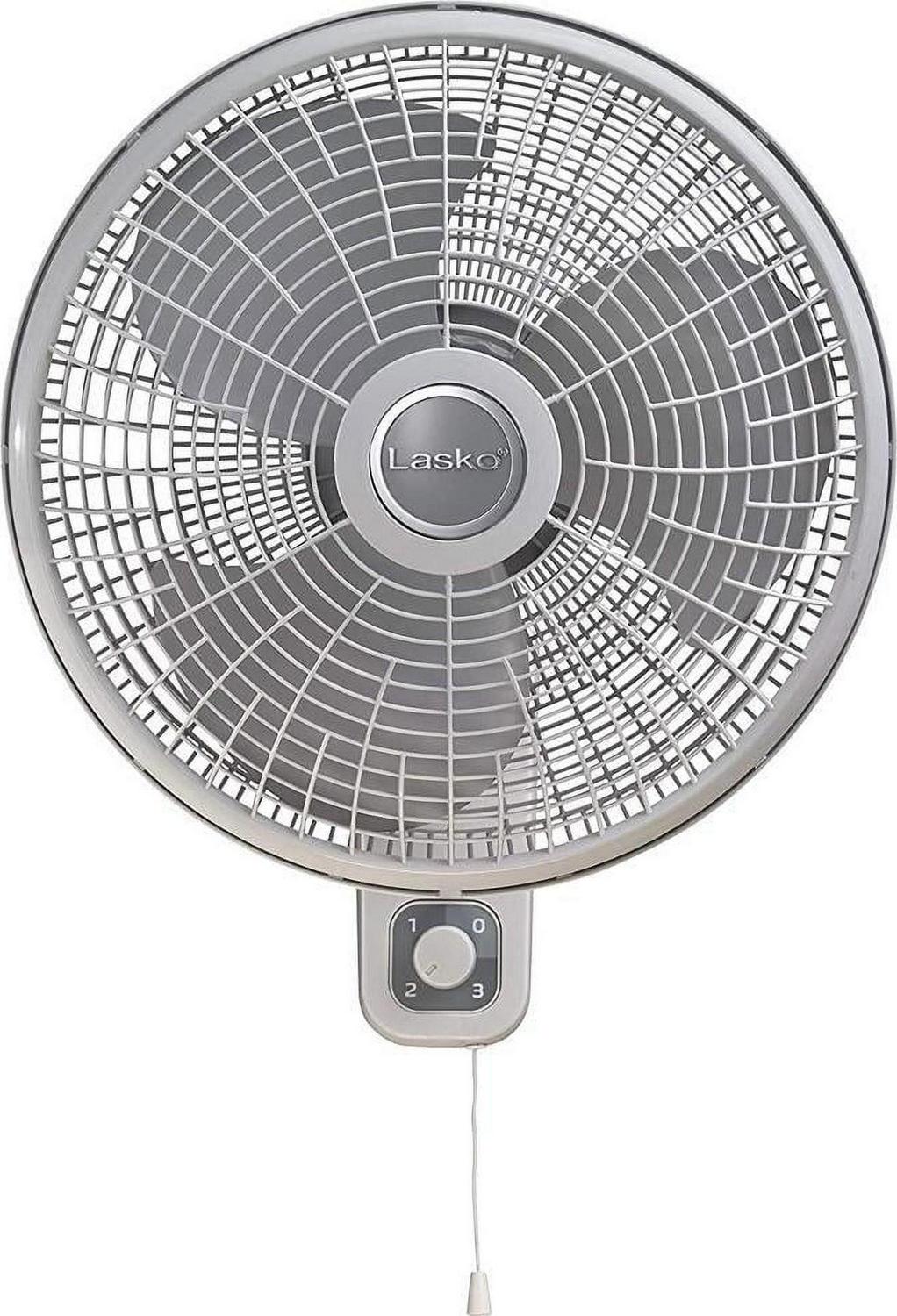 Lasko 16” 3-speed Oscillating Wall-Mount Fan, White, M16900, New - Image 8