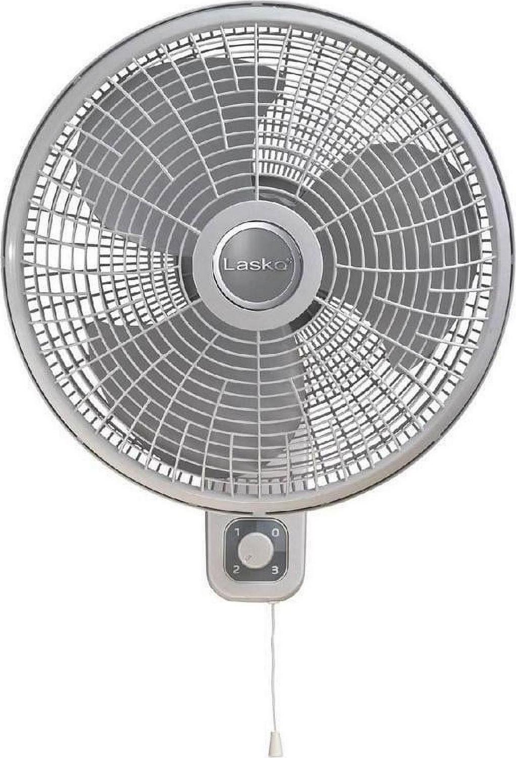 Lasko 16” 3-speed Oscillating Wall-Mount Fan, White, M16900, New - Image 4