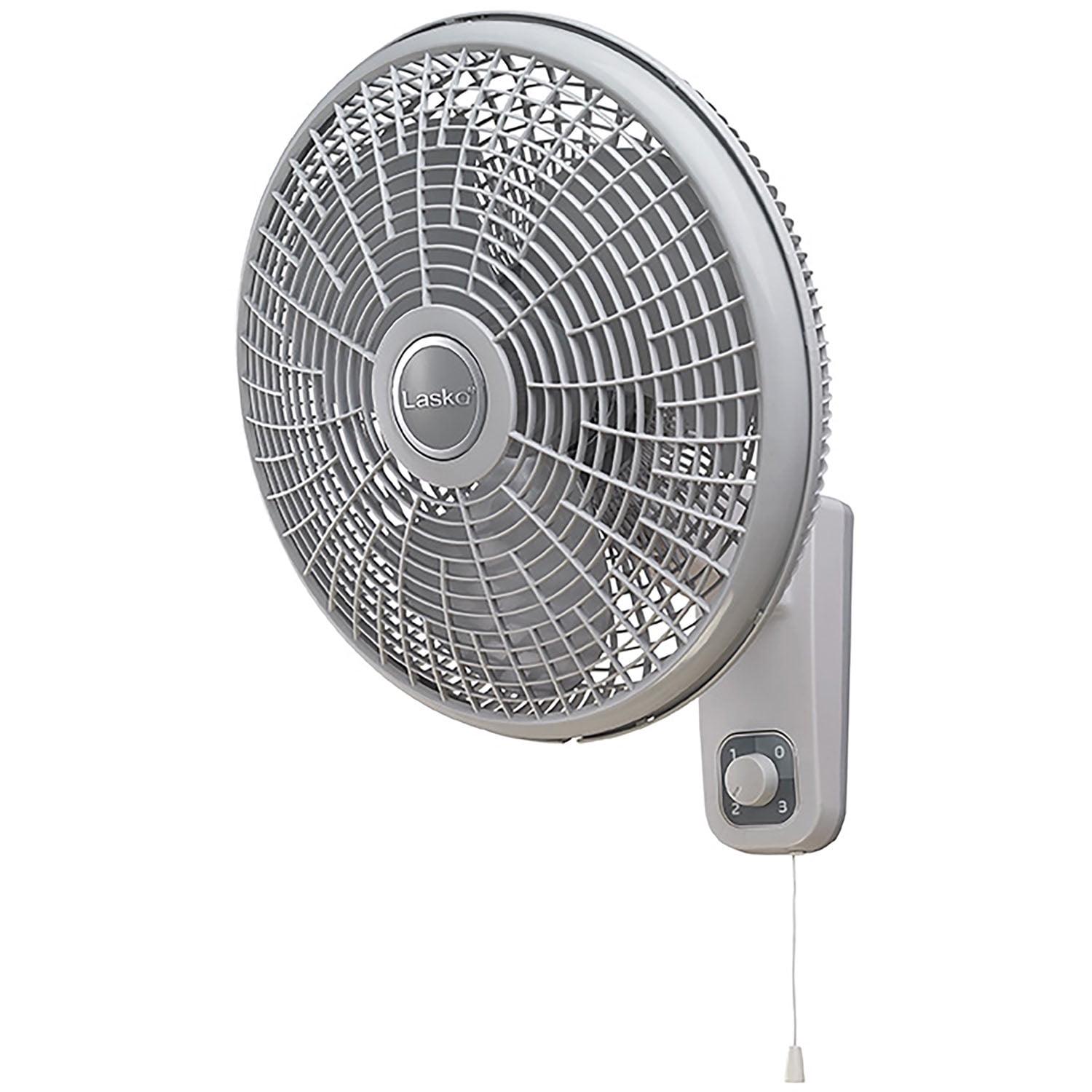 Lasko 16” 3-speed Oscillating Wall-Mount Fan, White, M16900, New