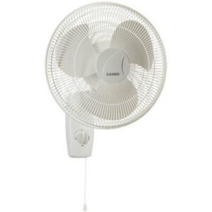 Lasko 16" Oscillating Wall Mount Fan with 3 Speeds, 21" H, White, 3016, New