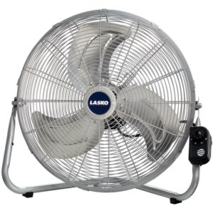 Lasko Max Performance 20" High Velocity Floor Fan, Wall Mount Option, Silver, 2265QM