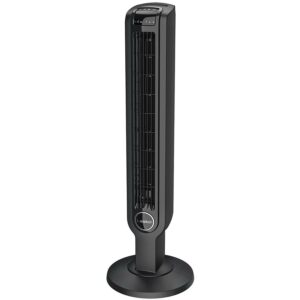 Lasko 3- Speed Oscillating Tower Fan with Timer and Remote, T36211, Black