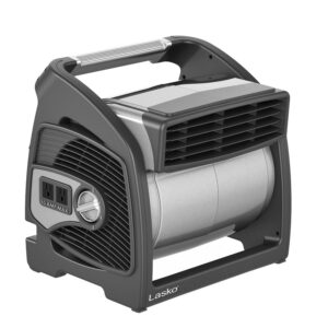 Lasko 14.5 Max Performance Pivoting Blower Floor Fan with Outlet, Black, U15701, New