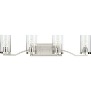 P300259-009-Progress Lighting-Lassiter - 4 Light - Cylinder Shade in Modern style - 34 Inches wide by 8 Inches high-Brushed Nickel Finish