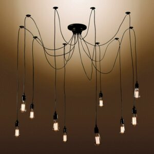 Laycie 10-bulb Edison Chandelier with Bulbs