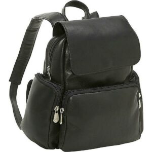 Le Donne Leather Womens Multi Pocket Backpack TR-125