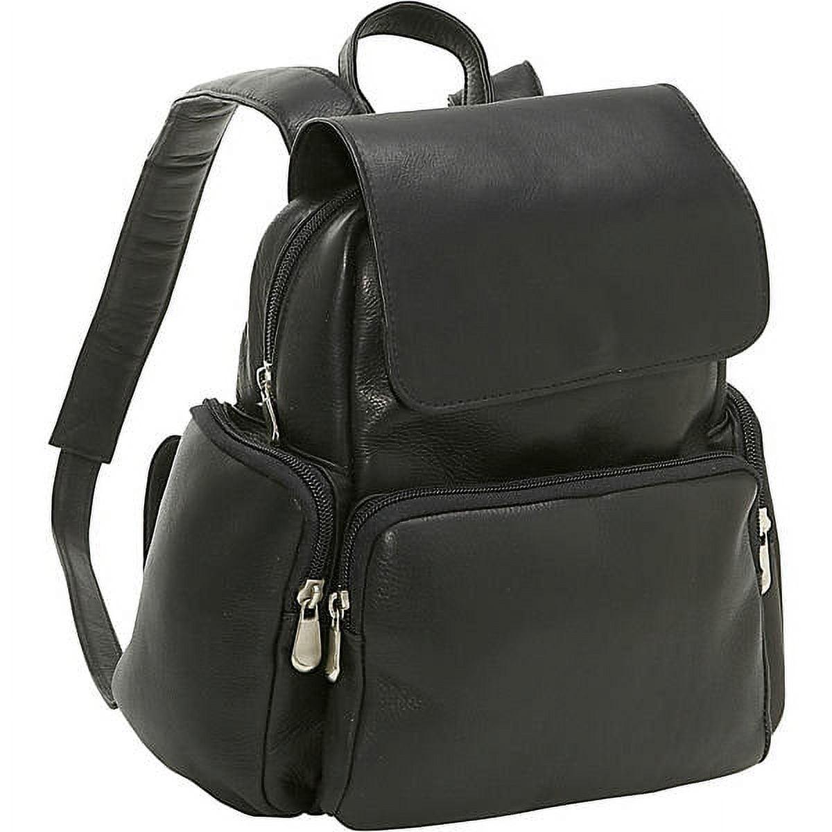 Le Donne Leather Womens Multi Pocket Backpack TR-125