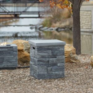 Real Flame Ledgestone 20 lb. Tank Cover