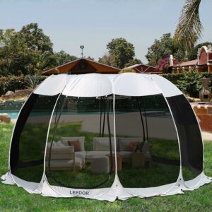 Leedor Screen House Room Pop Up Camping Canopy Instant Shelter 15'X15'X8.5' Gray